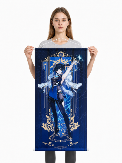 Wall Scroll with an Anime Character from a Video Game product detail 3