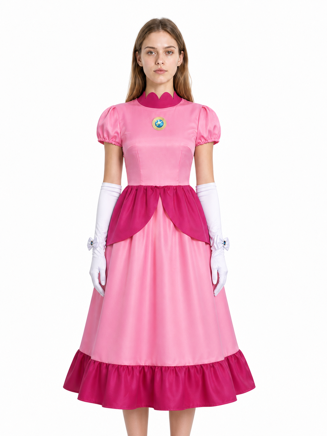 Costume Dress with Brooch and Long Gloves Costume Dresses detail 3