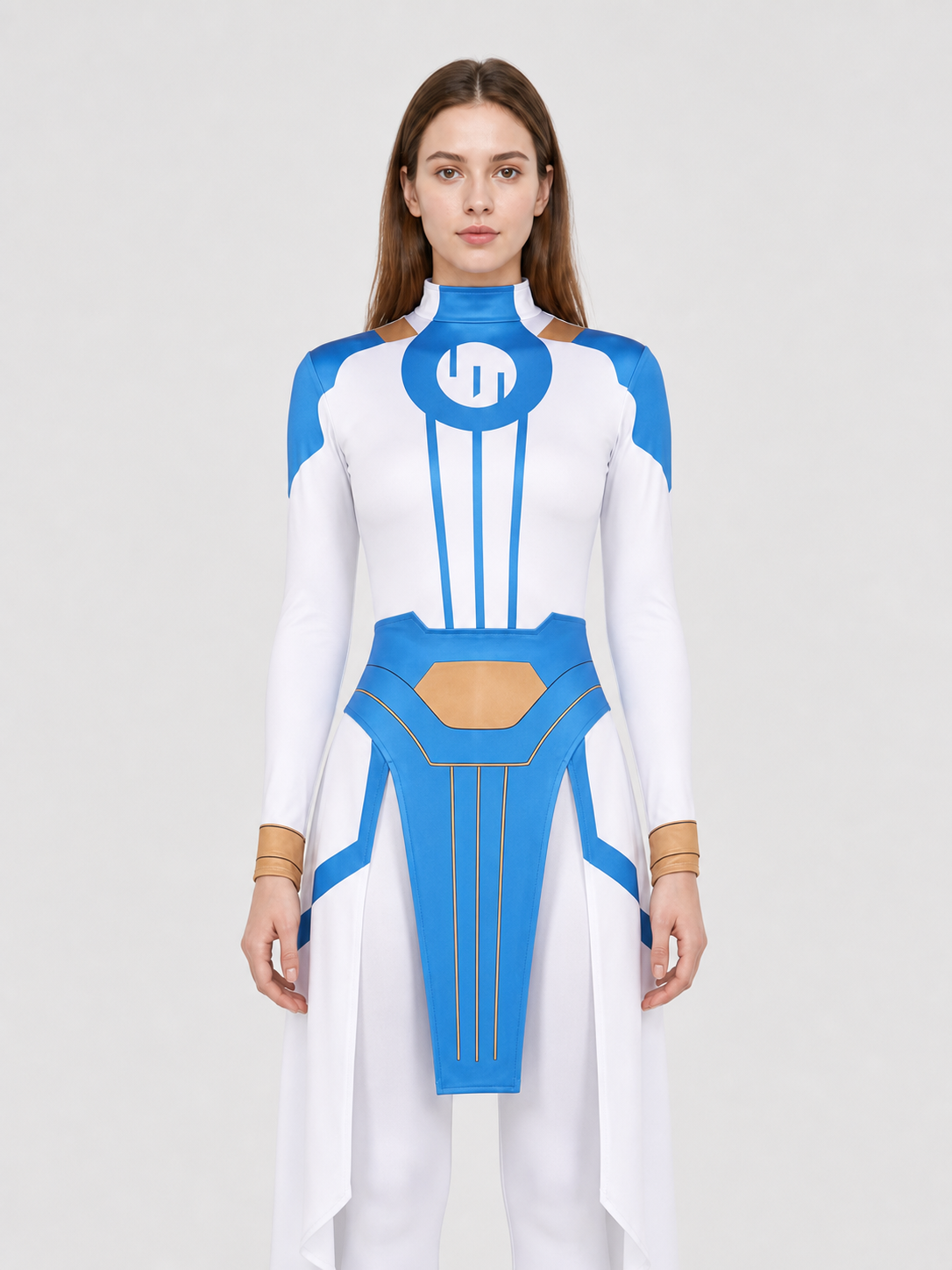 Cosplay Costume with Jumpsuit and Long Cape