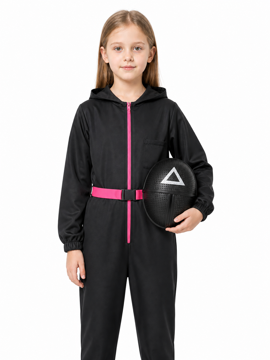 Black Dali Jumpsuit for Halloween Cosplay upper body view