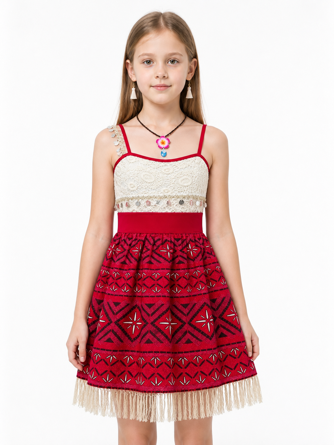 Moana Carnival Costume Dress with Ethnic Pattern Costume Dresses detail 3