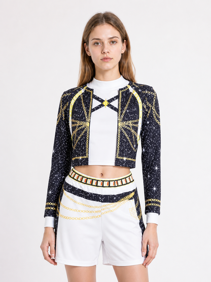 Children's cosplay costume with shorts, black and gold Costumes detail 3