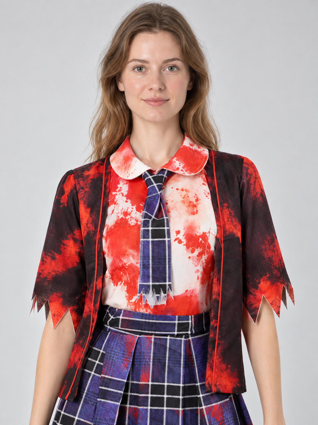 Cosplay Costume in School Uniform and Vampire Style