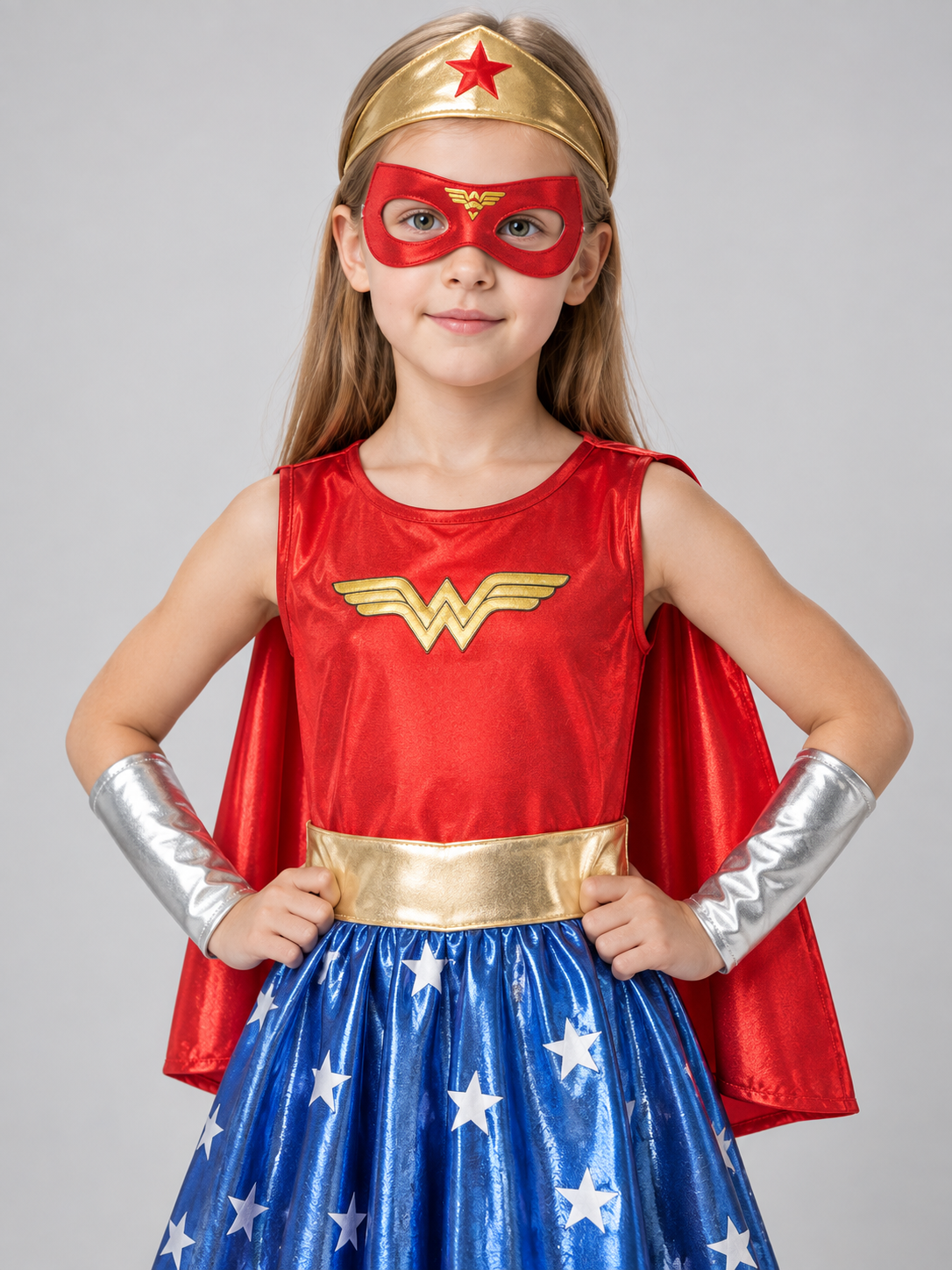 Kids' Carnival Costume with Cape and Headpiece