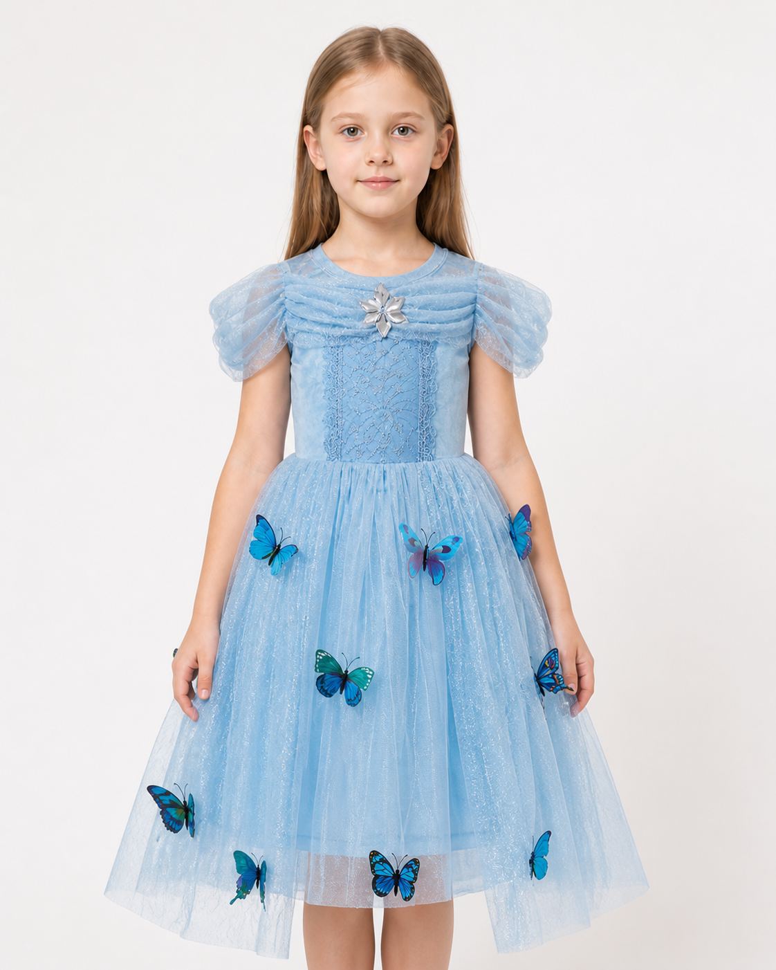 Princess Dress with Butterflies and a Full Skirt for Halloween Costume Dresses detail 3
