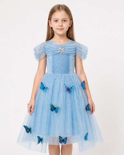 Princess Dress with Butterflies and a Full Skirt for Halloween Costume Dresses detail 3