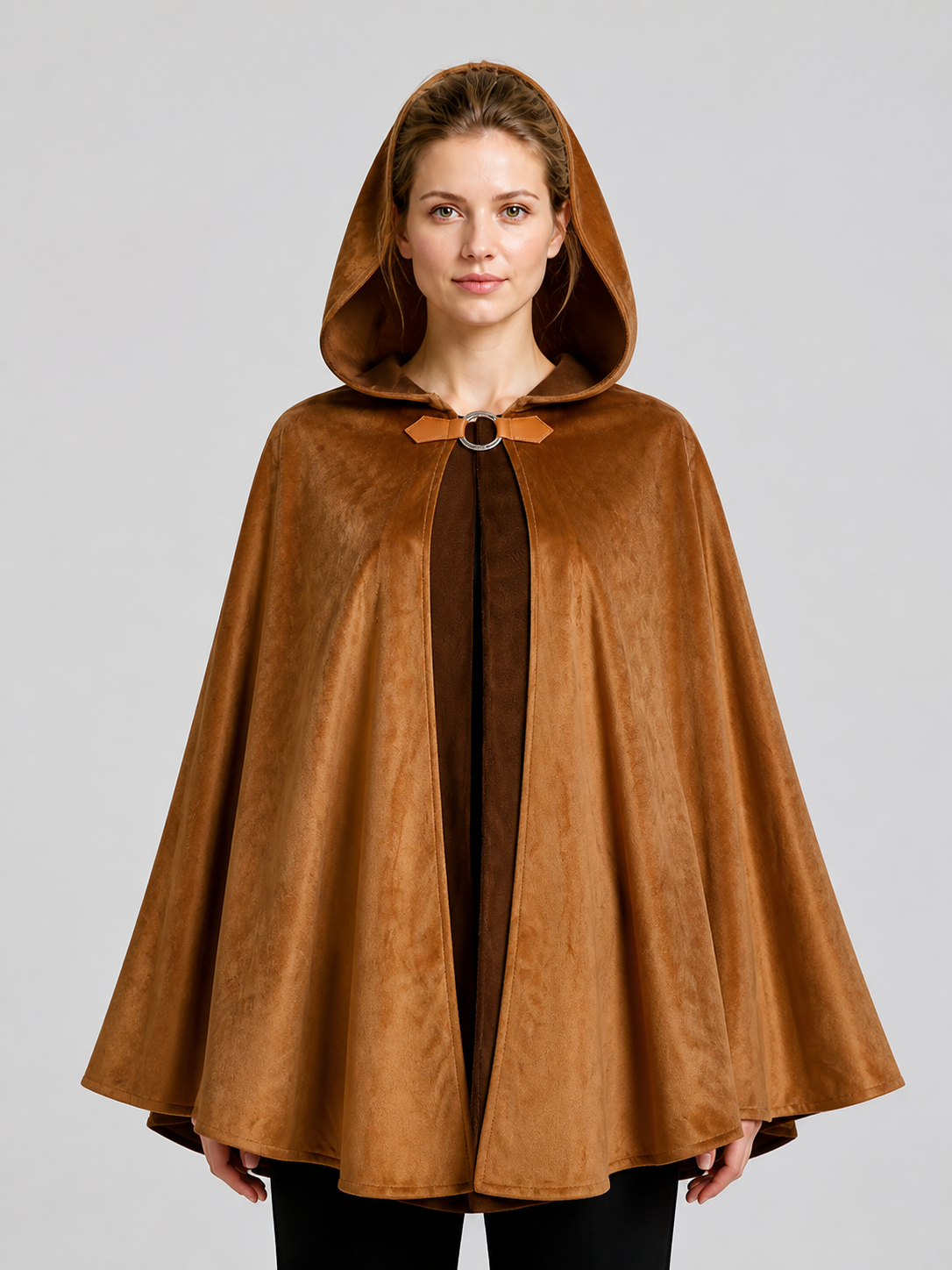 Brown Medieval Hooded Cloak