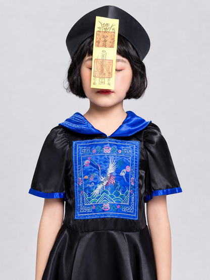 Historical Character Cosplay Costume, Black and Blue