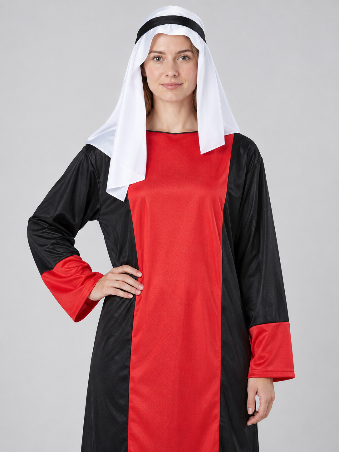 Carnival Costume with Head Scarf and Attached Beard