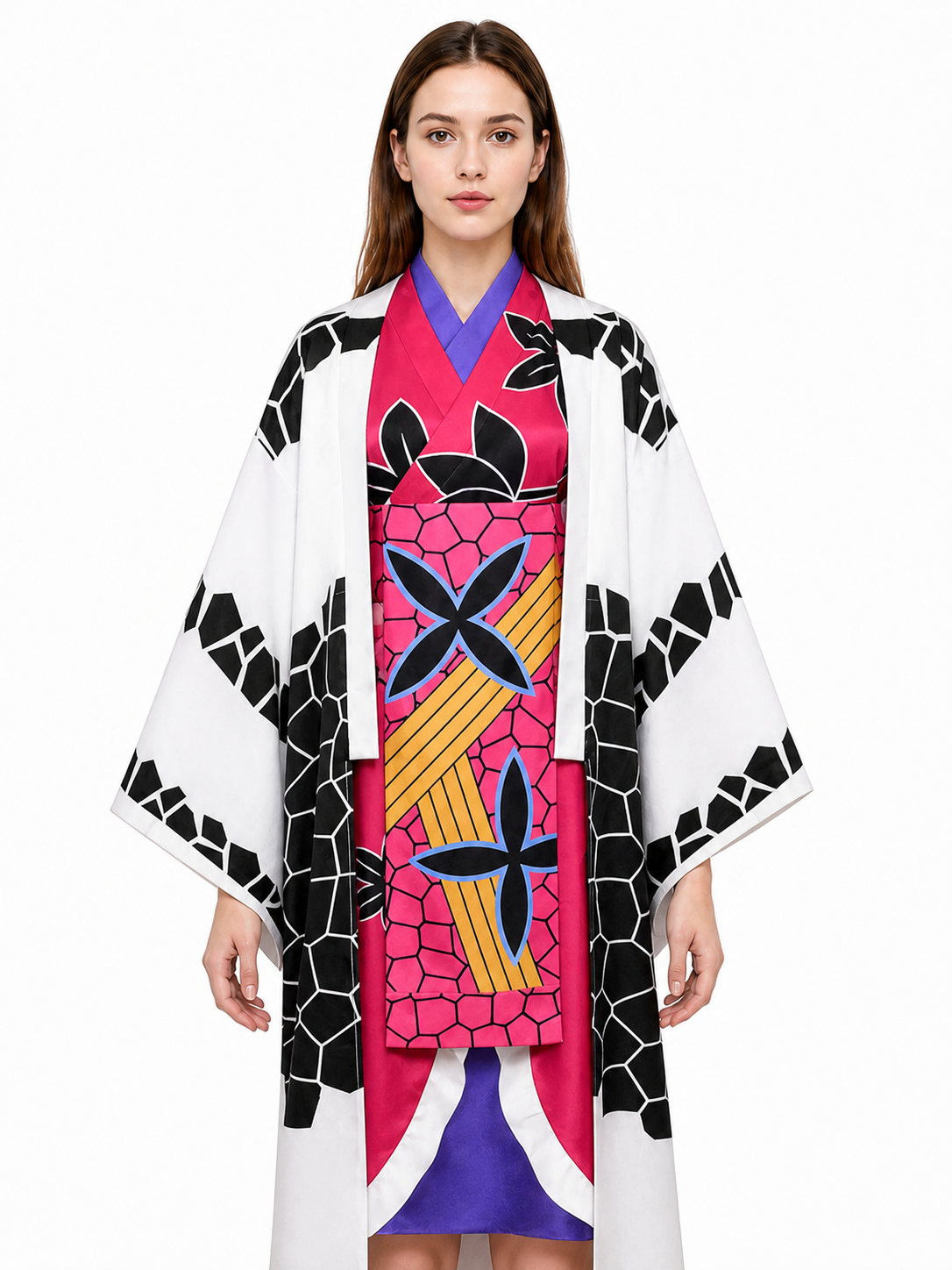 Daki Cosplay Costume with White Cape
