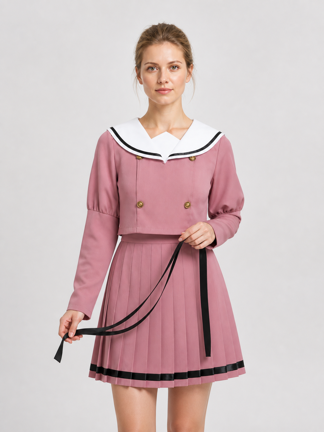 Waguri Kaoruko Cosplay Costume, School Uniform, Sailor Uniform Costumes detail 3