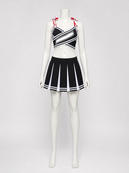 Performance costume: top and pleated skirt