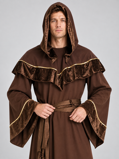 Adult Wizard Carnival Costume, Brown