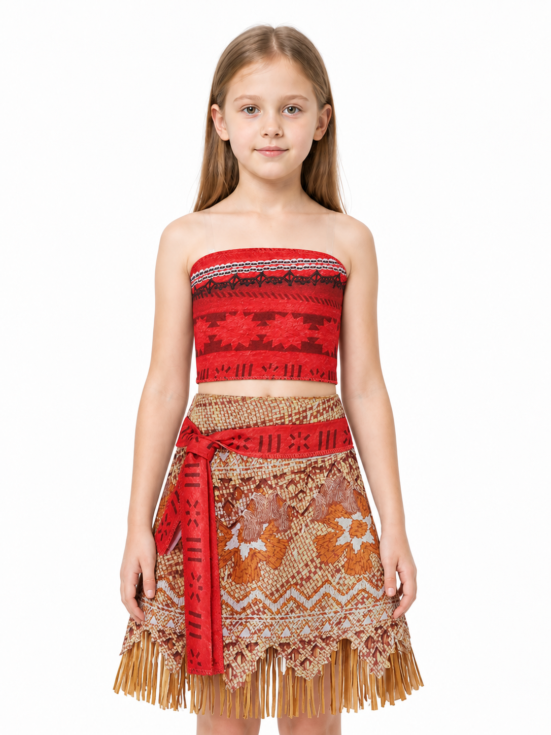 Girls' Carnival Costume with Fringe Top and Skirt Costumes detail 3