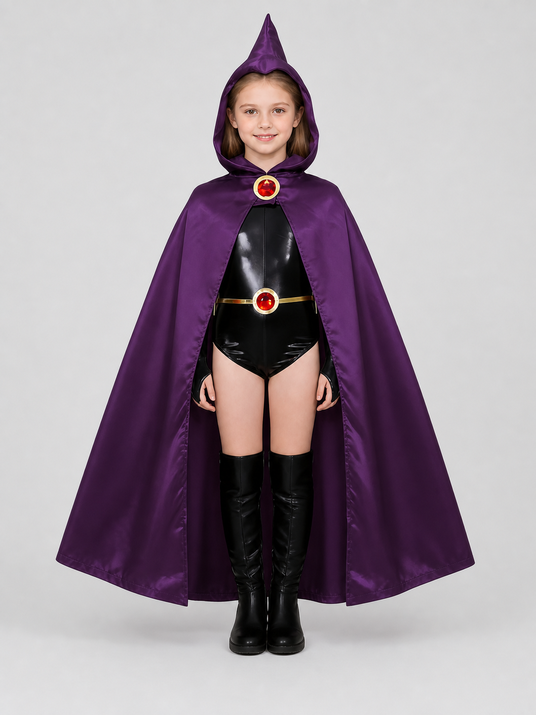 Raven Teen Titans Cosplay Costume with Cape Costume Capes detail 2