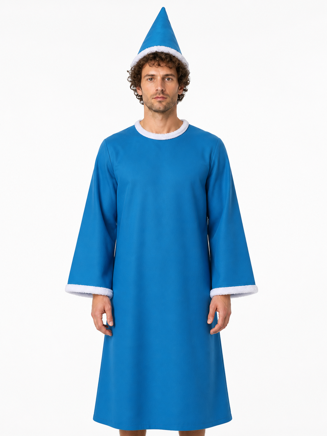 Cosplay Costume: Blue Robe and Pointed Hat Costume Headwear detail 3