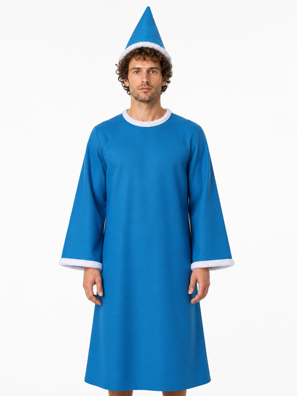 Cosplay Costume: Blue Robe and Pointed Hat Costume Headwear detail 3