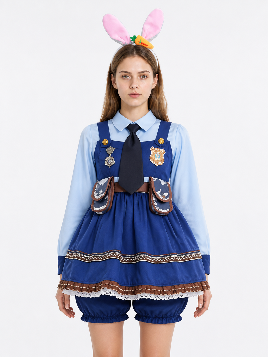 Police Cosplay Costume with Skirt and Badge Costumes detail 3