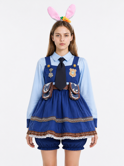 Police Cosplay Costume with Skirt and Badge Costumes detail 3