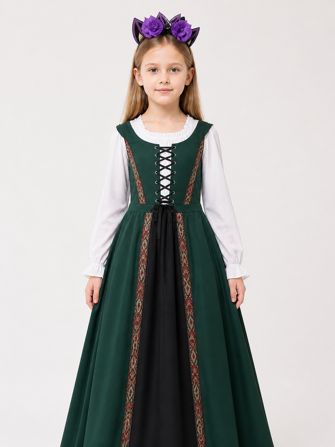 Vintage Halloween Dress with Lace Collar Costume Dresses detail 3