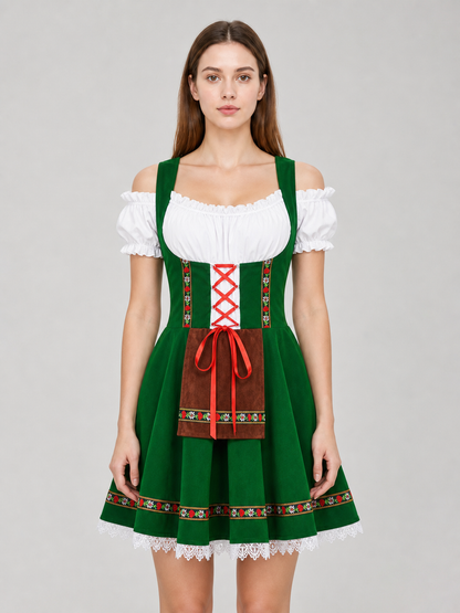 Carnival Dress in an Ethnic Style with Ribbons