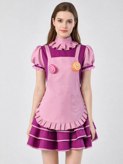 Candy-Style Stage Dress with Ruffles