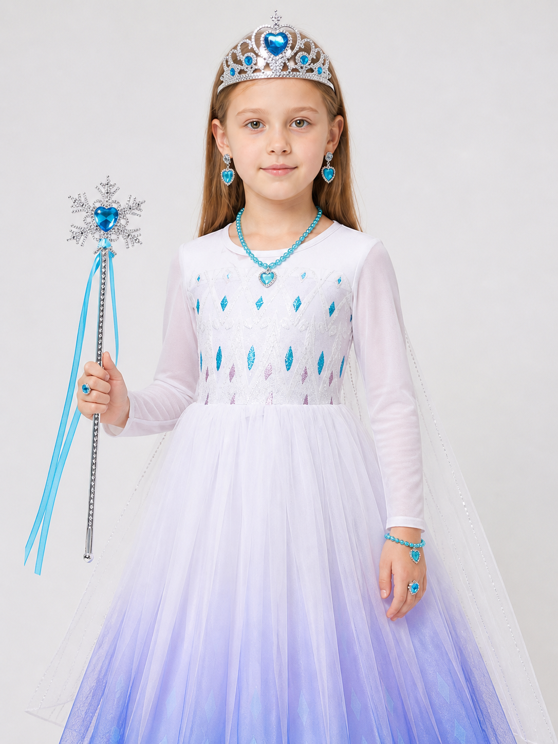 Snow Queen Costume for Halloween and Cosplay Costumes detail 2