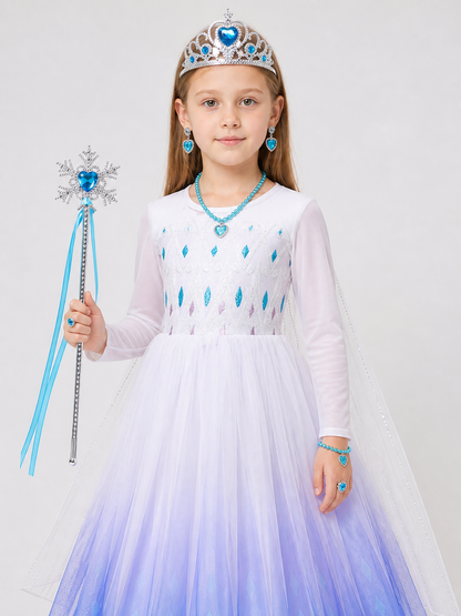 Snow Queen Costume for Halloween and Cosplay Costumes detail 2