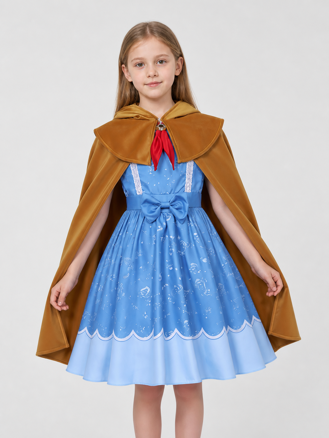 Holly Cosplay Costume, Dress, Cape, and Red Scarf Costume Dresses detail 3