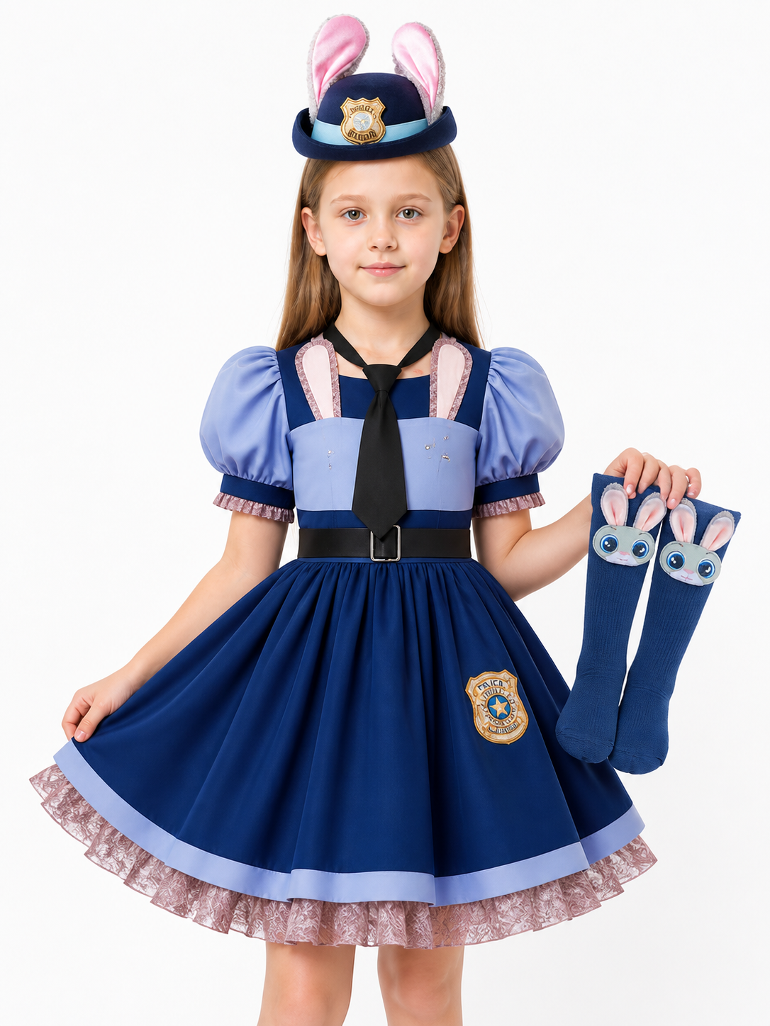 Judy Hopps Kids’ Police Officer Rabbit Costume product detail 3