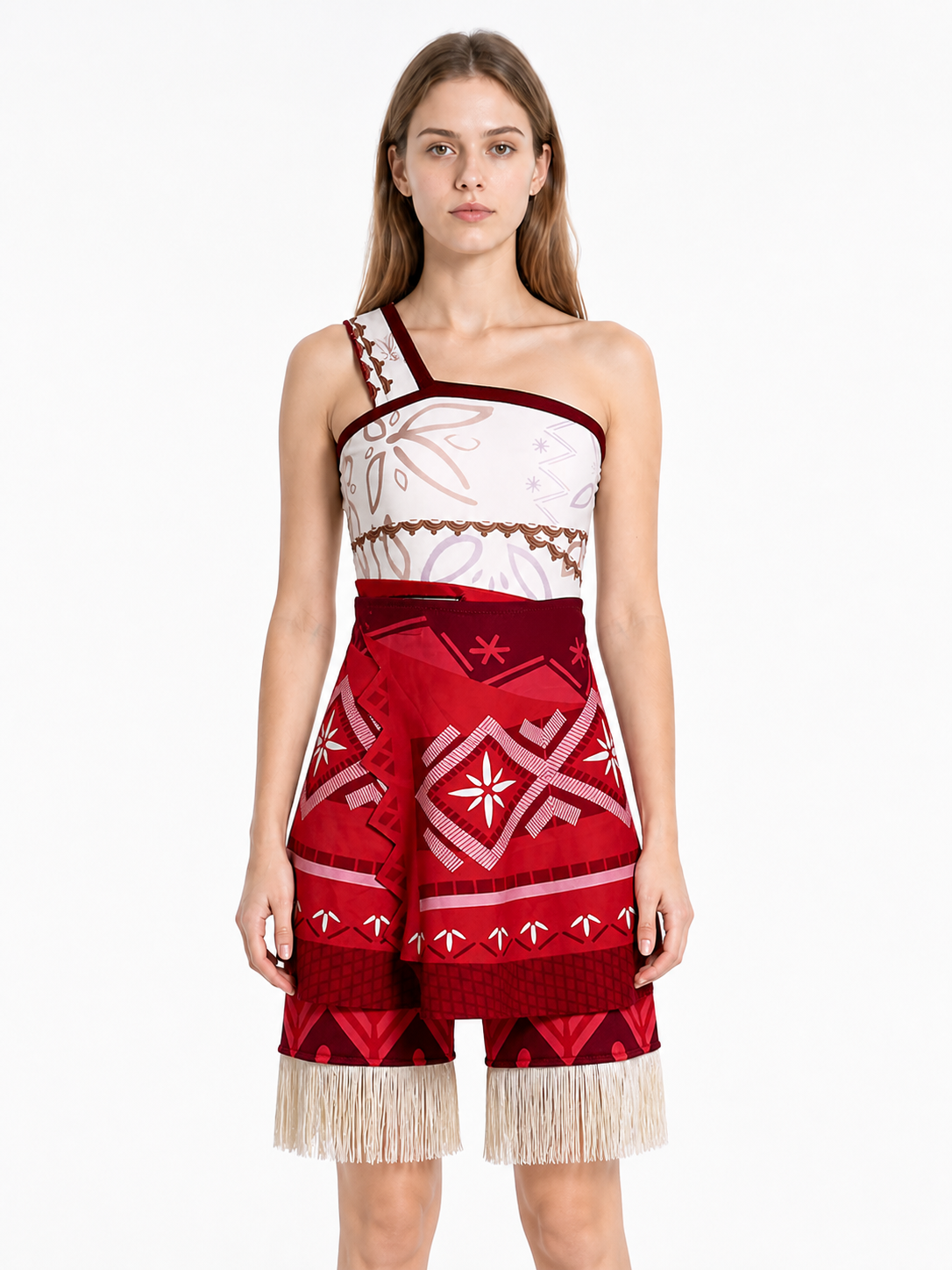 Moana Carnival Costume Jumpsuit with Fringe Costumes detail 3