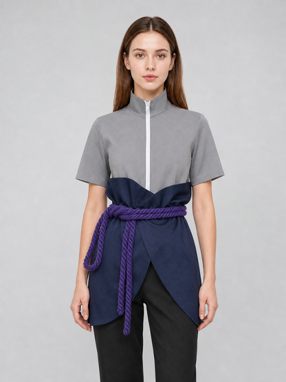 Sasuke Uchiha Cosplay Costume: Top and Pants