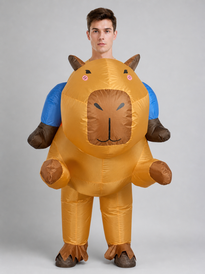 Inflatable animal costume for parties and performances