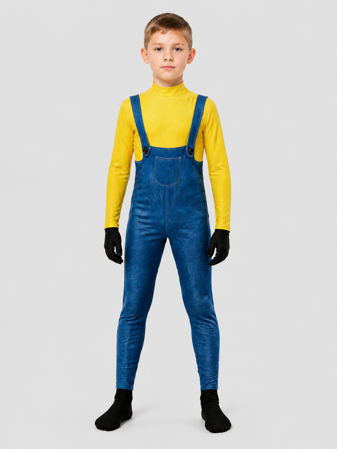 Minion Costume, Yellow Jumpsuit with Headpiece Costume Headwear detail 3