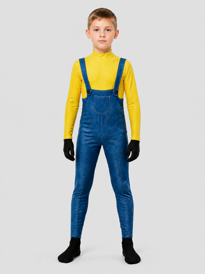 Minion Costume, Yellow Jumpsuit with Headpiece Costume Headwear detail 3