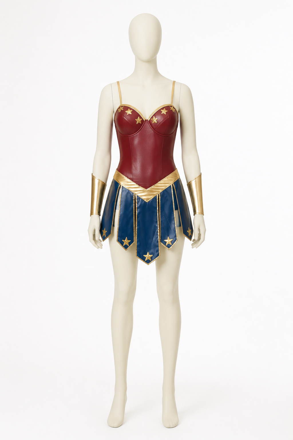 Red and Blue Superhero Costume with Gold Stars Costumes detail 3