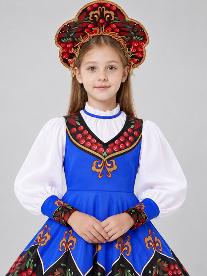 Children's Russian folk costume with kokoshnik