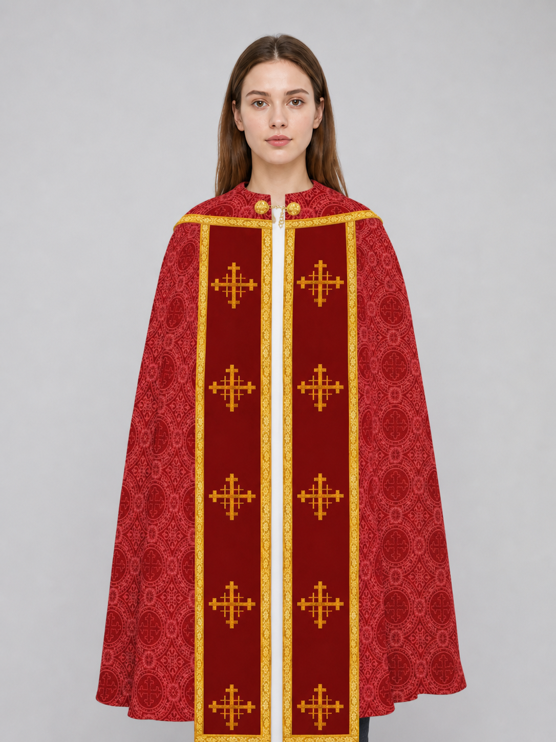 Ritual Cape with Crosses and Gold Trim