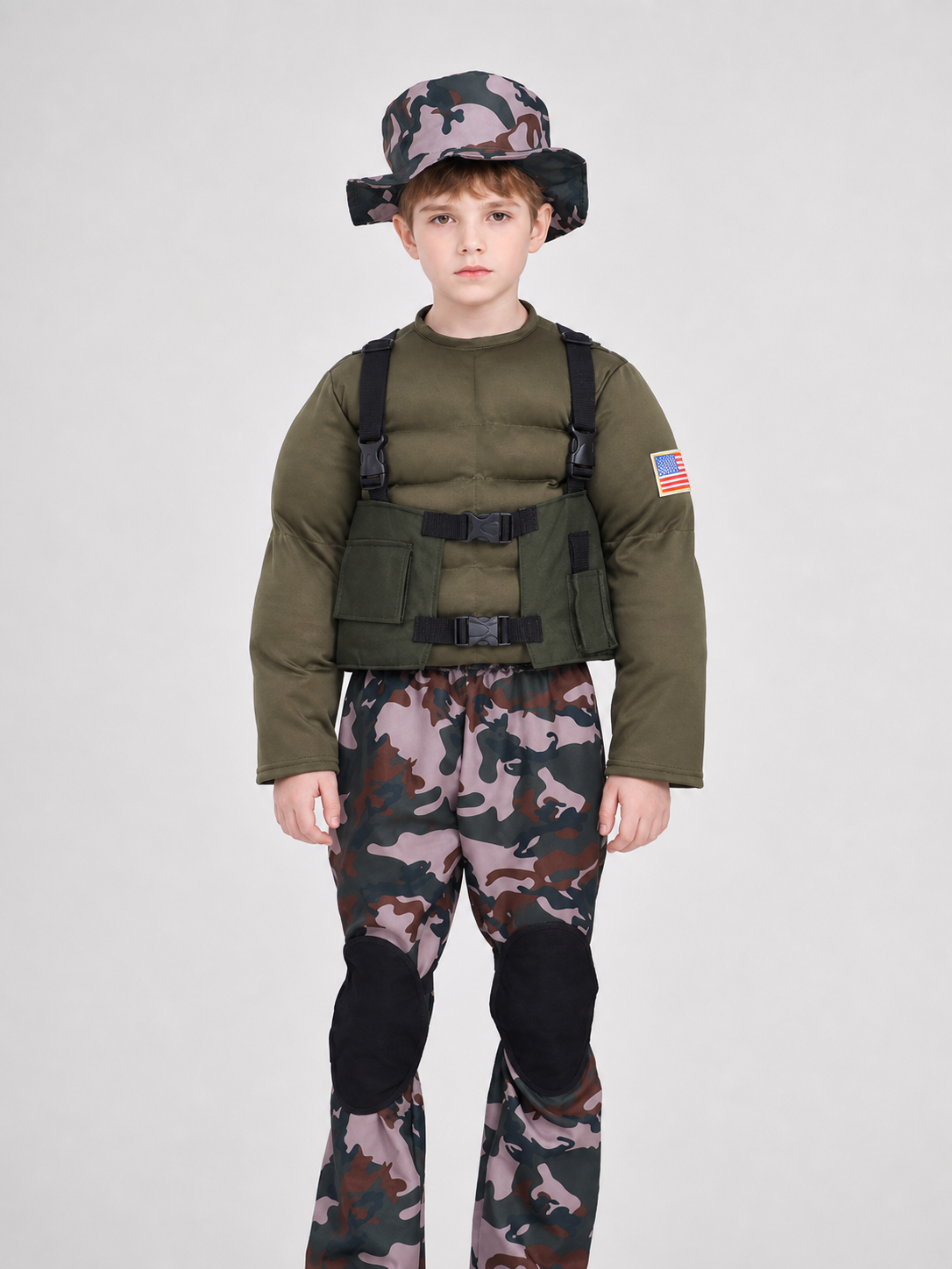Children’s Camouflage Military-Style Costume for Cosplay product detail 3