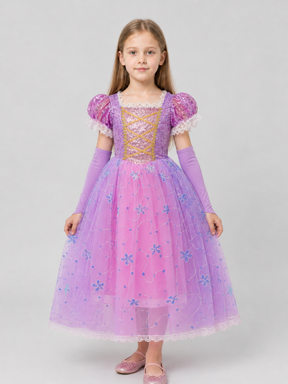 Purple Princess Carnival Dress with Sequins Costume Dresses detail 3
