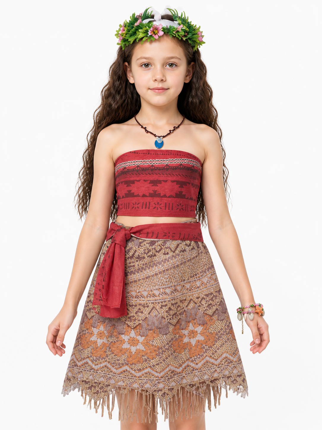 Moana Children's Costume with Skirt and Top Costumes detail 3
