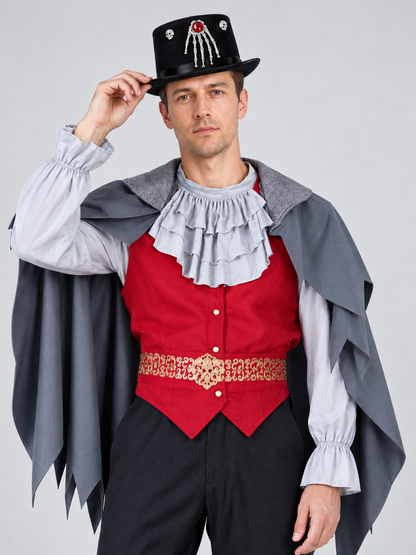 Vampire Costume: Cape, Vest, Hat