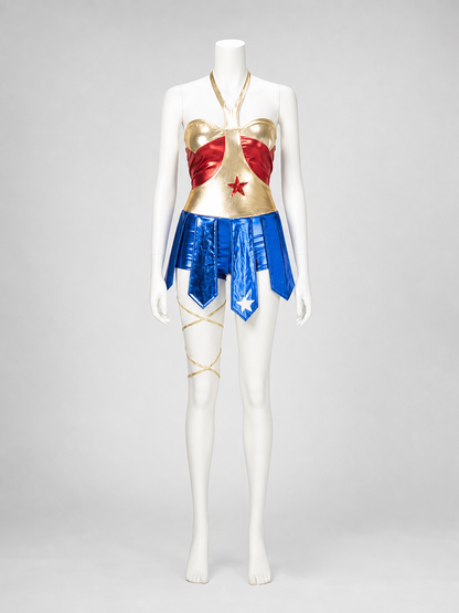 Wonder Woman-Style Superhero Costume for Cosplay