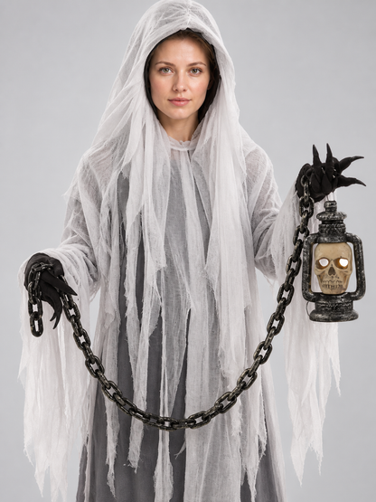 Ghost Costume with Hood, Chain, and Lantern Costumes detail 2