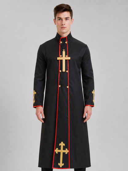 Religious Robe with Crosses and Red Trim