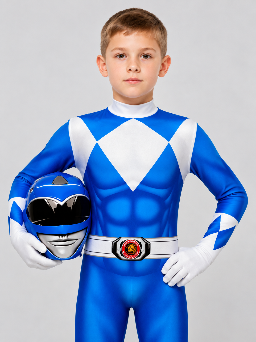 Kids' Blue Cosplay Carnival Costume with Helmet