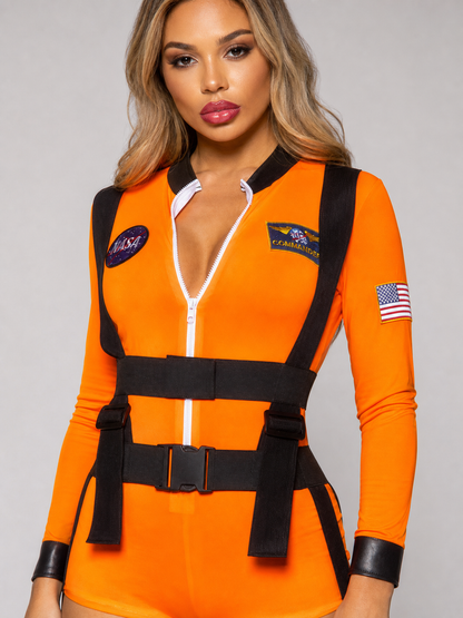 Astronaut Romper with Straps and Patches