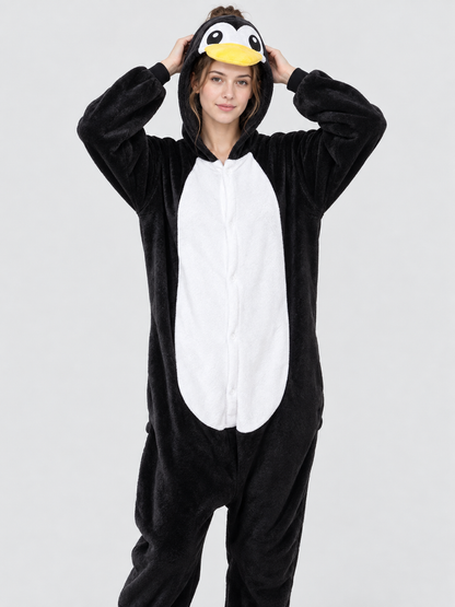 Hooded Kigurumi Pajama with Yellow Beak