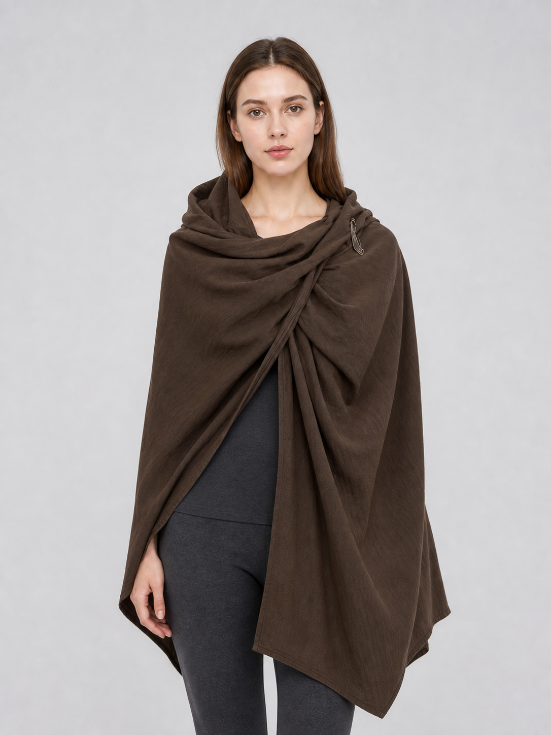 Brown Carnival Cloak with Hood