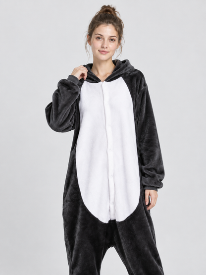 Sea Lion Pajama Jumpsuit with White Insert